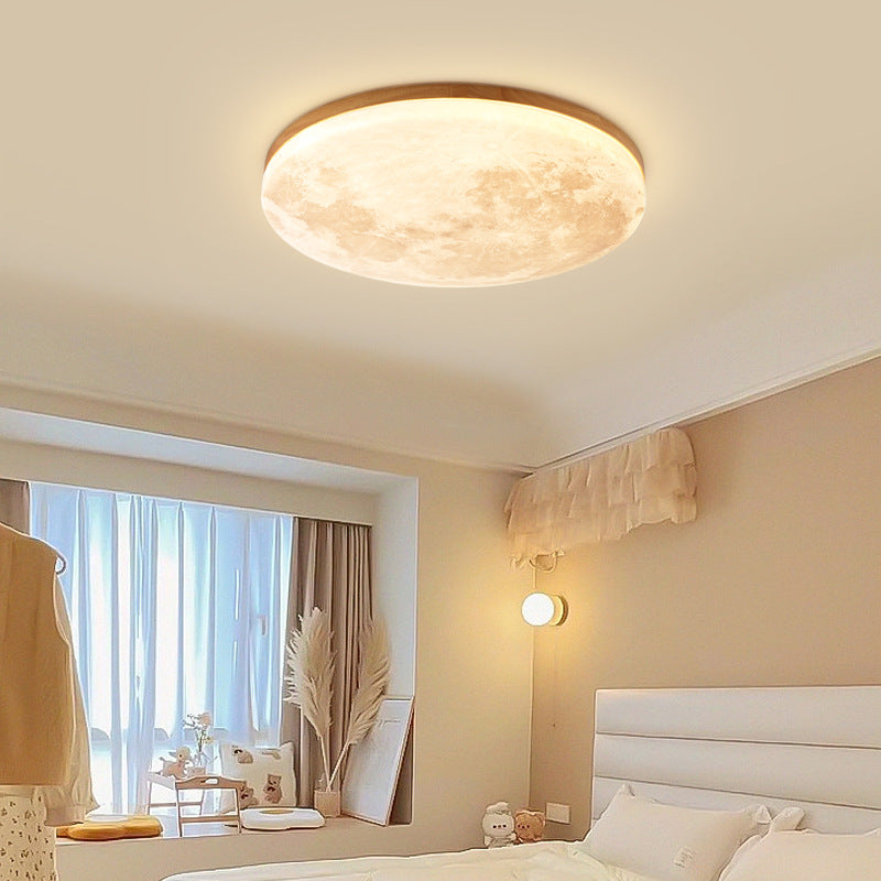 Nordic Minimalist Flush Mount Ceiling Light | Moon Round