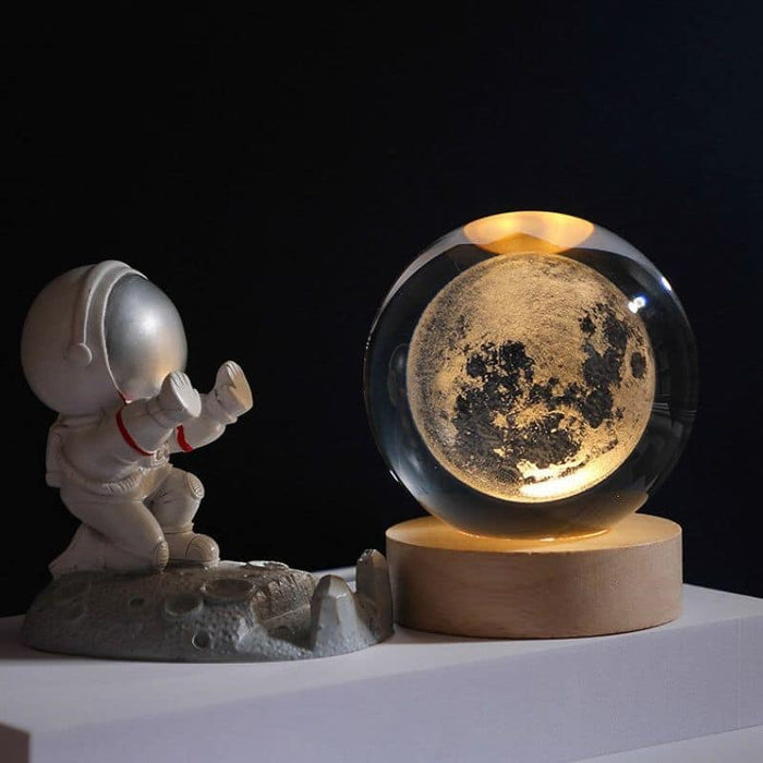 Crystal Ball Night Light | 3D Engraved Ambient Lamp