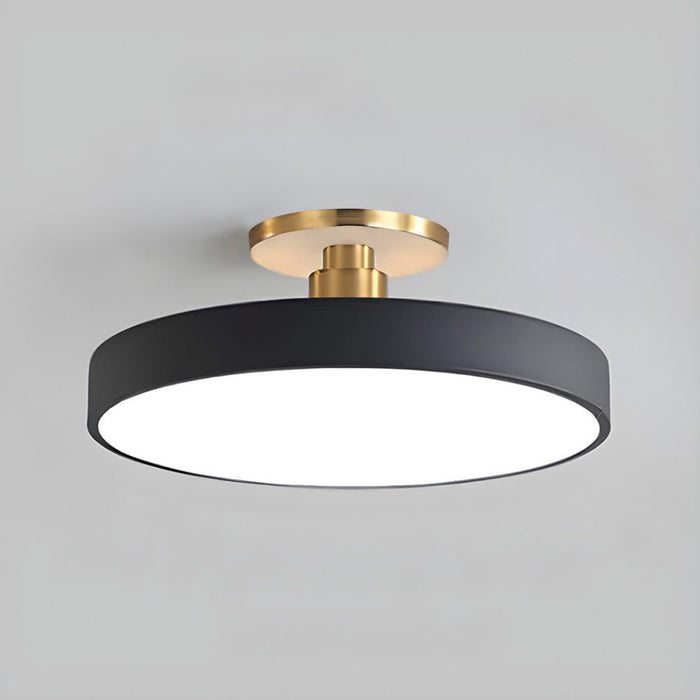 Modern Round LED Ceiling Light | Semi Flush Fixture for Hallway Dining Room Bedroom & Living Room