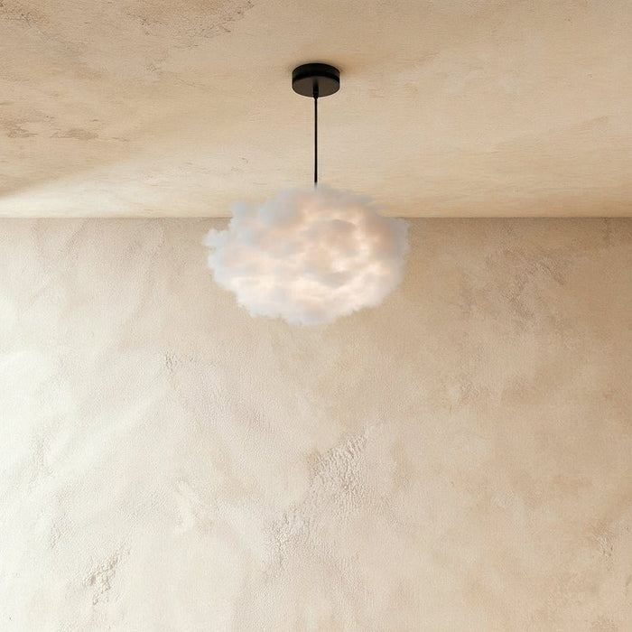 Contemporary Cotton Pendant Light Cloud Shape Angle