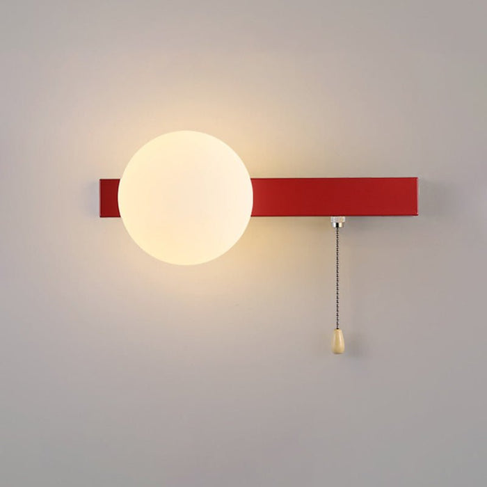 Modern Iron Glass Geometry Wall Sconce Globe Backplate View 18