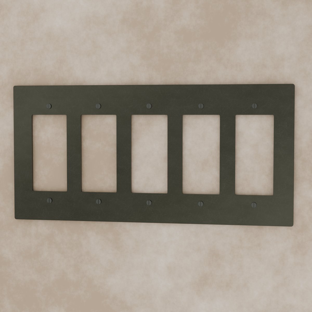 Vintage Bronze Patina Brass Wall Plate Custom Module Full