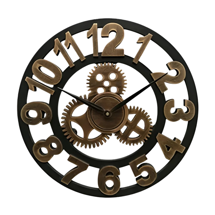 Industrial Wall Clock | Gear Design For Living Room & Office