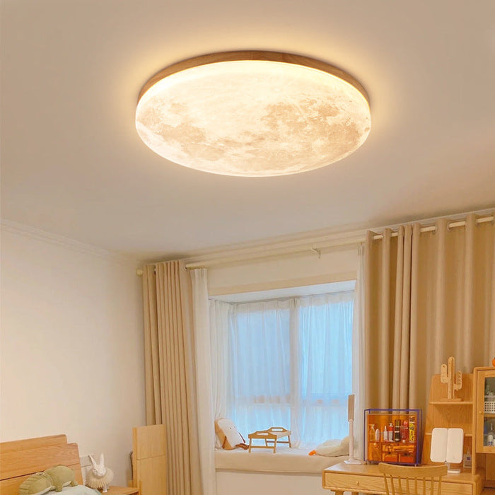 Nordic Minimalist Flush Mount Ceiling Light | Moon Round