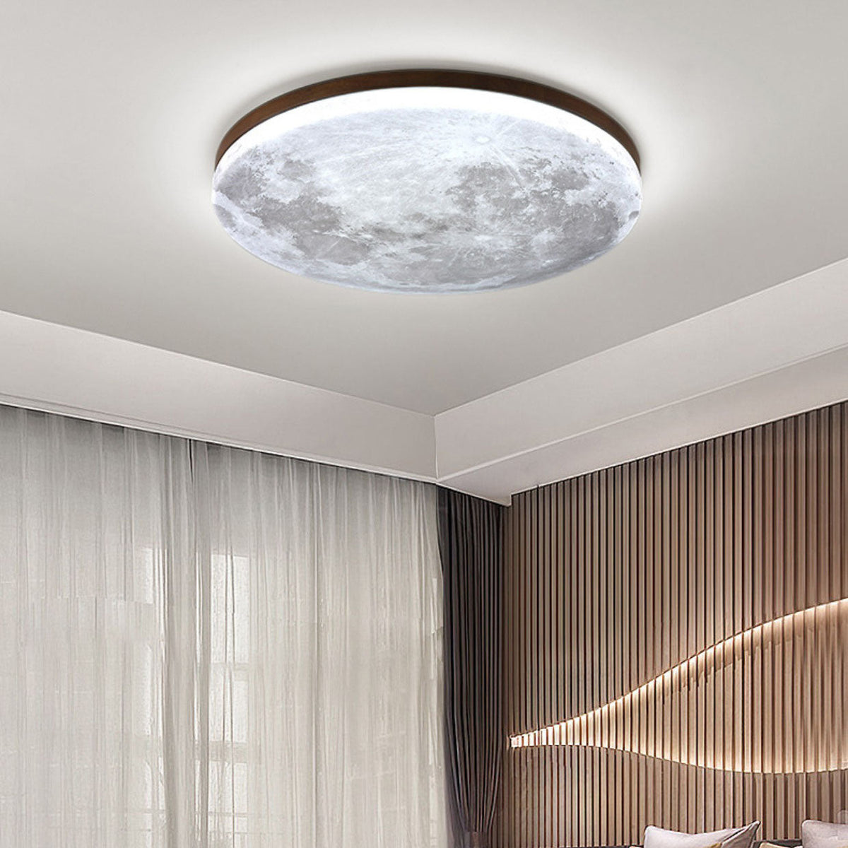 Nordic Minimalist Flush Mount Ceiling Light | Moon Round