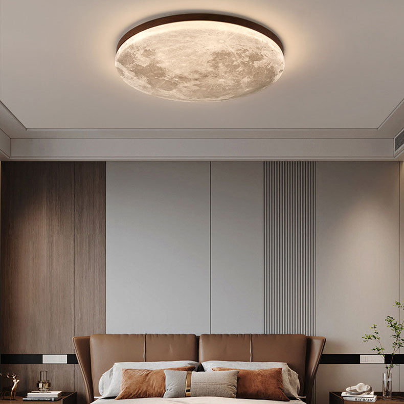 Nordic Minimalist Flush Mount Ceiling Light | Moon Round