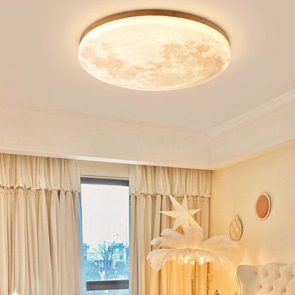 Nordic Minimalist Flush Mount Ceiling Light | Moon Round