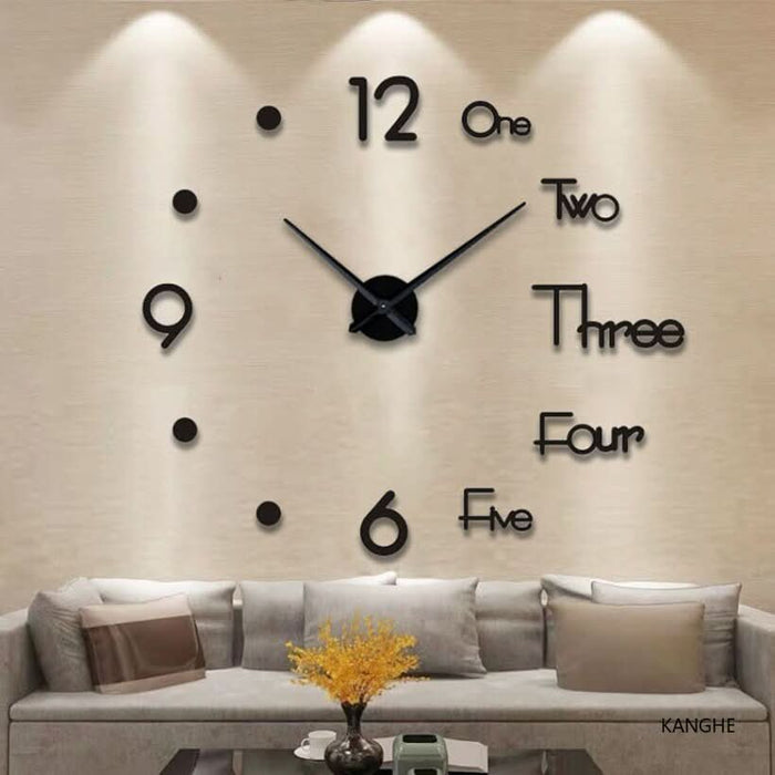 3D Wall Clock | Modern DIY Wall Decor