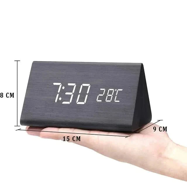 Digital Alarm Clock | LED Display Temperature Calendar Multiple Alarms