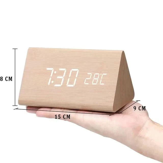 Digital Alarm Clock | LED Display Temperature Calendar Multiple Alarms