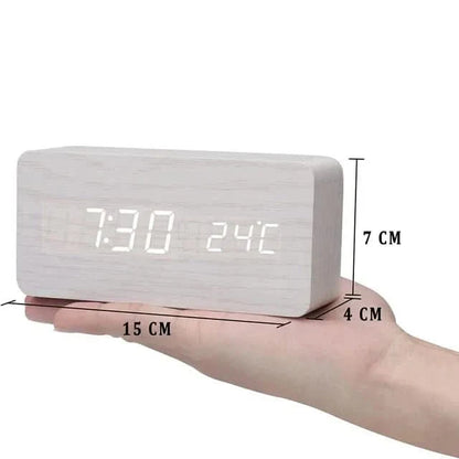 Digital Alarm Clock | LED Display Temperature Calendar Multiple Alarms