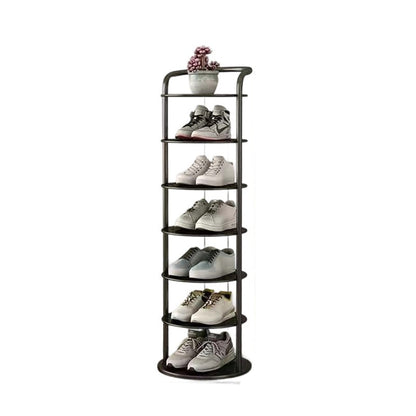 Modern Minimalist Shoe Rack | Round Multi Tier
