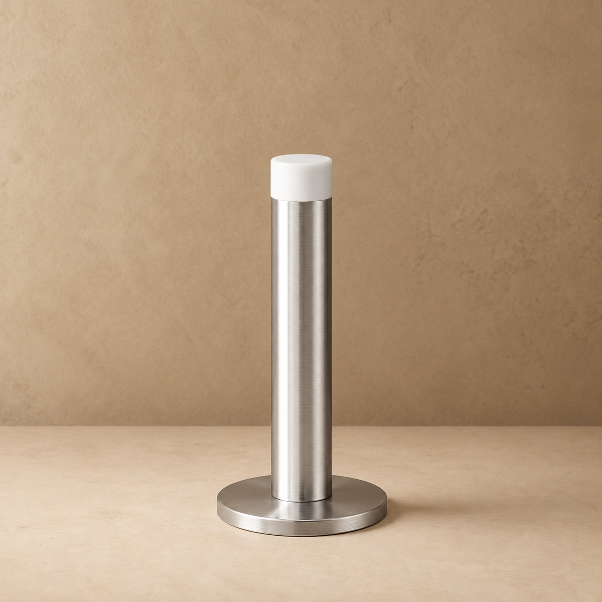 Solid Brass Plint Door Stop Knurled Cylindrical