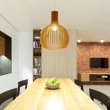 Ceiling Pendant Light Wood Finish | Geometric Design for Home Decor
