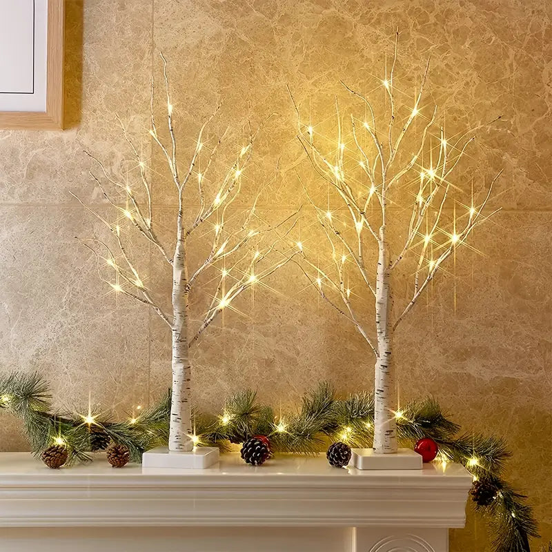 LED Birch Tree Table Lamp | Light Twig Tree For Christmas And Home Decor