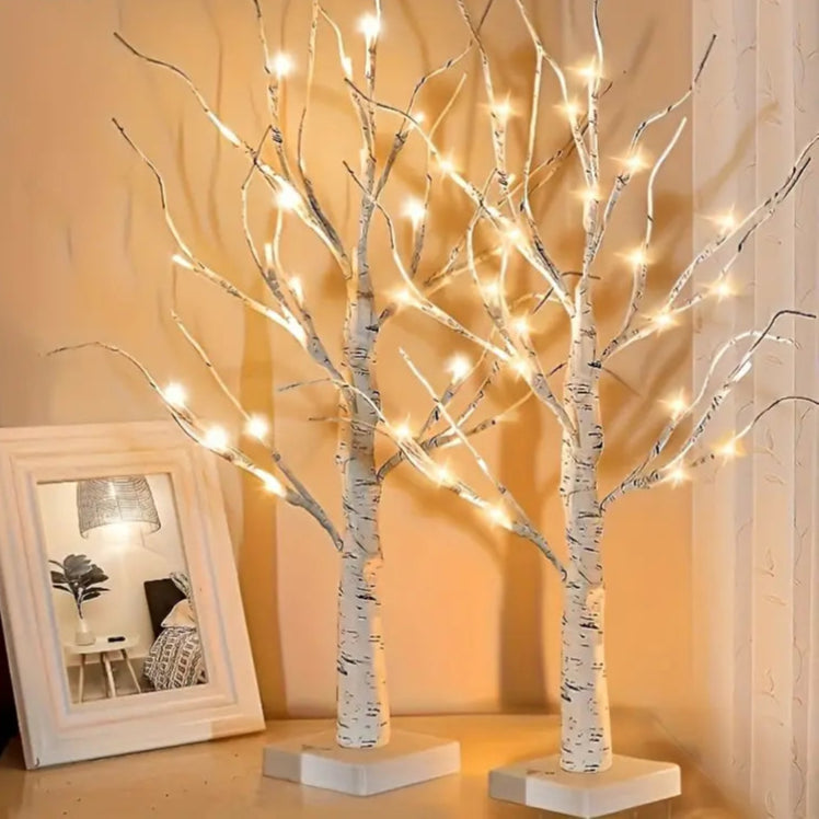LED Birch Tree Table Lamp | Light Twig Tree For Christmas And Home Decor