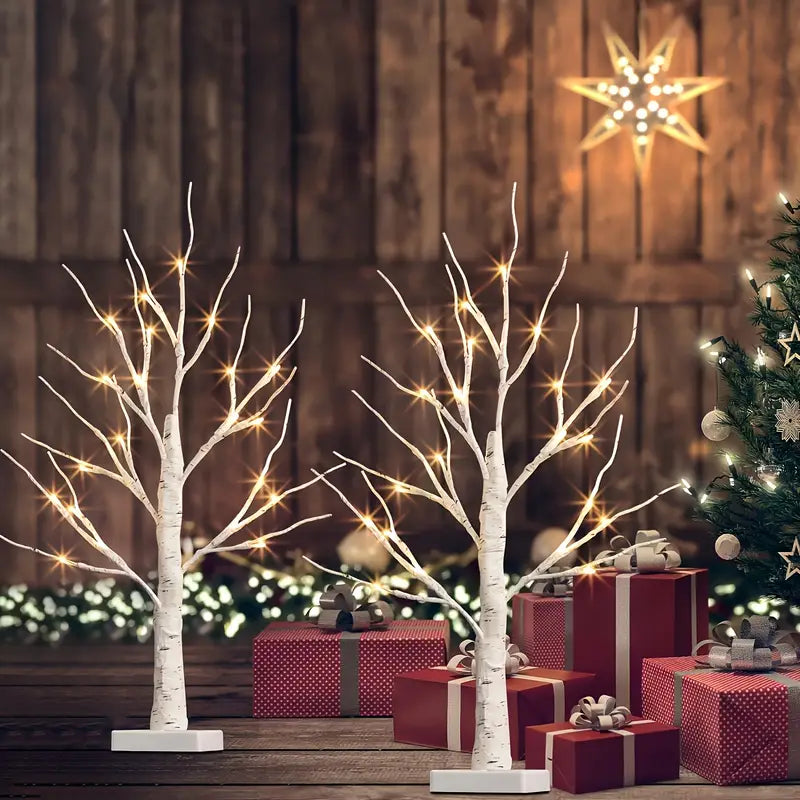 LED Birch Tree Table Lamp | Light Twig Tree For Christmas And Home Decor