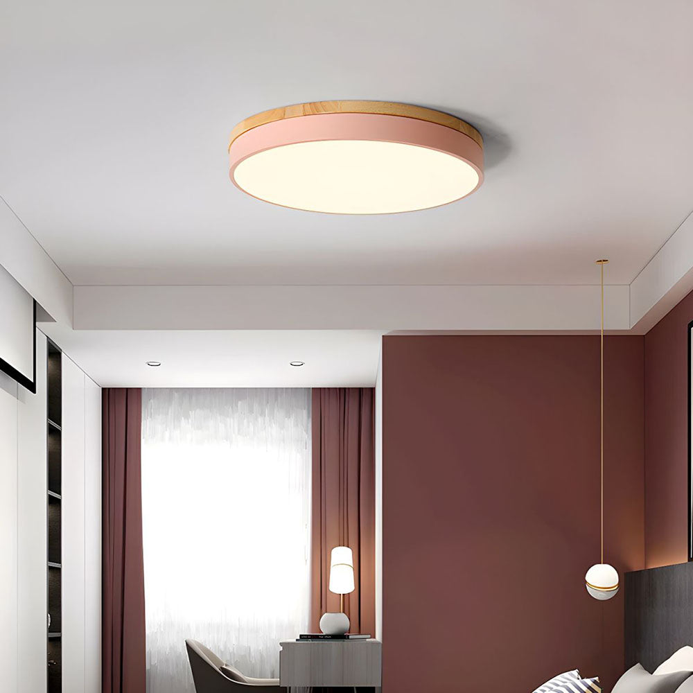 Round Ceiling Light | Slim Flush Mount For Living Room Bedroom Kitchen