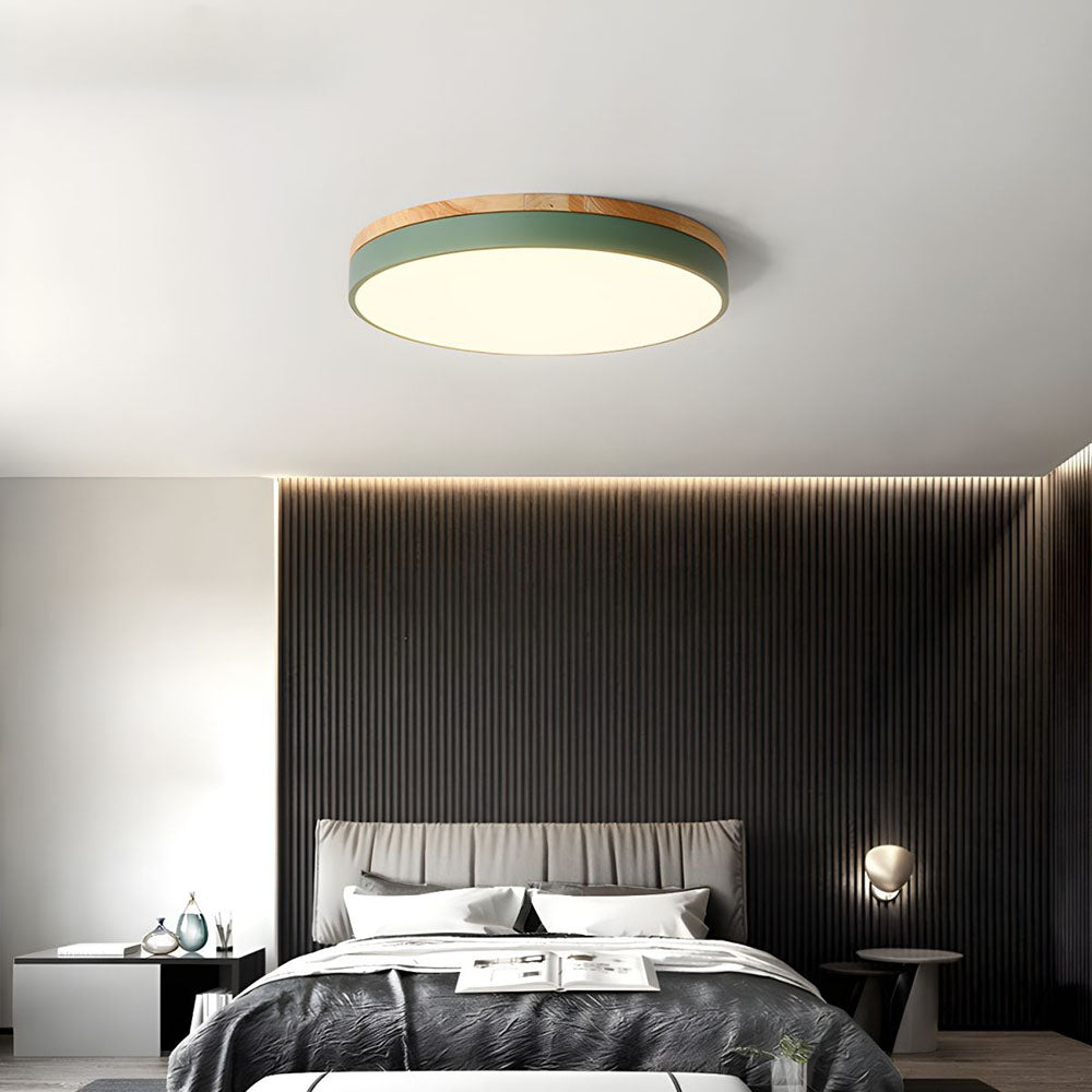 Round Ceiling Light | Slim Flush Mount For Living Room Bedroom Kitchen