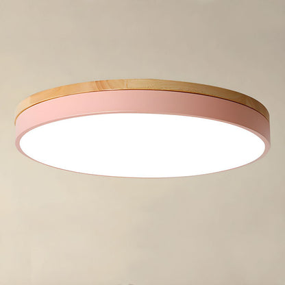 Round Ceiling Light | Slim Flush Mount For Living Room Bedroom Kitchen