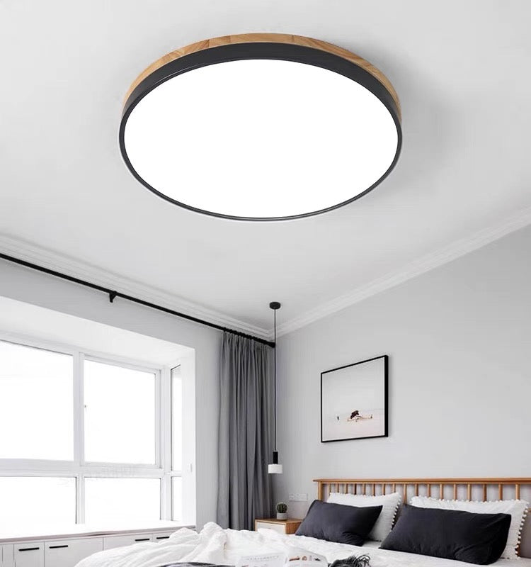 Round Ceiling Light | Slim Flush Mount For Living Room Bedroom Kitchen