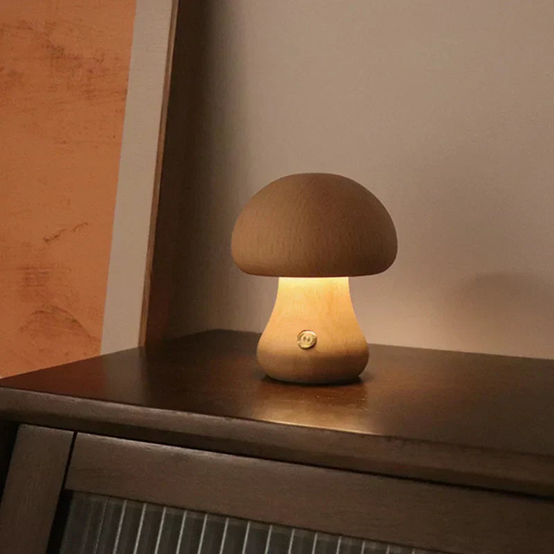 Mushroom Night Light | Rechargeable Table Lamp Touch Dimmable For Bedroom And Nursery