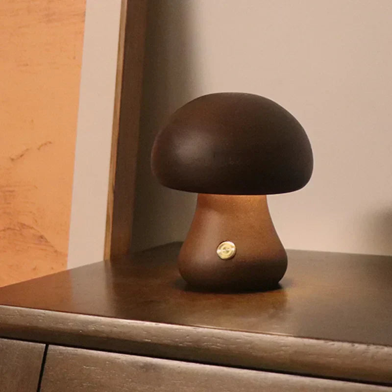 Mushroom Night Light | Rechargeable Table Lamp Touch Dimmable For Bedroom And Nursery