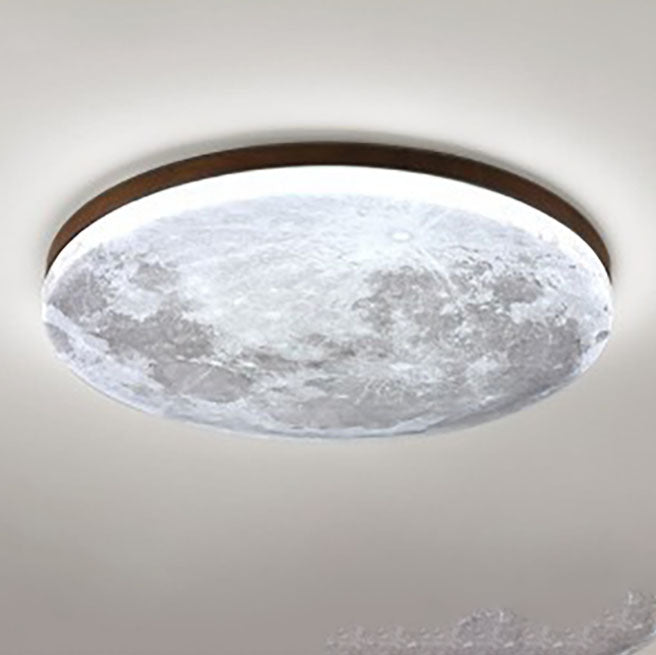 Nordic Minimalist Flush Mount Ceiling Light | Moon Round