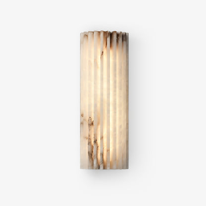 Alabaster Integrated LED Wall Sconce Fluted Shade Detail