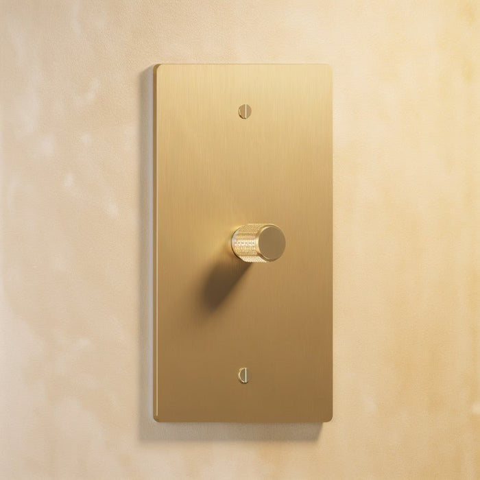 Architectural Brass 3-Way Rotary Dimmer Switch Knob Hero