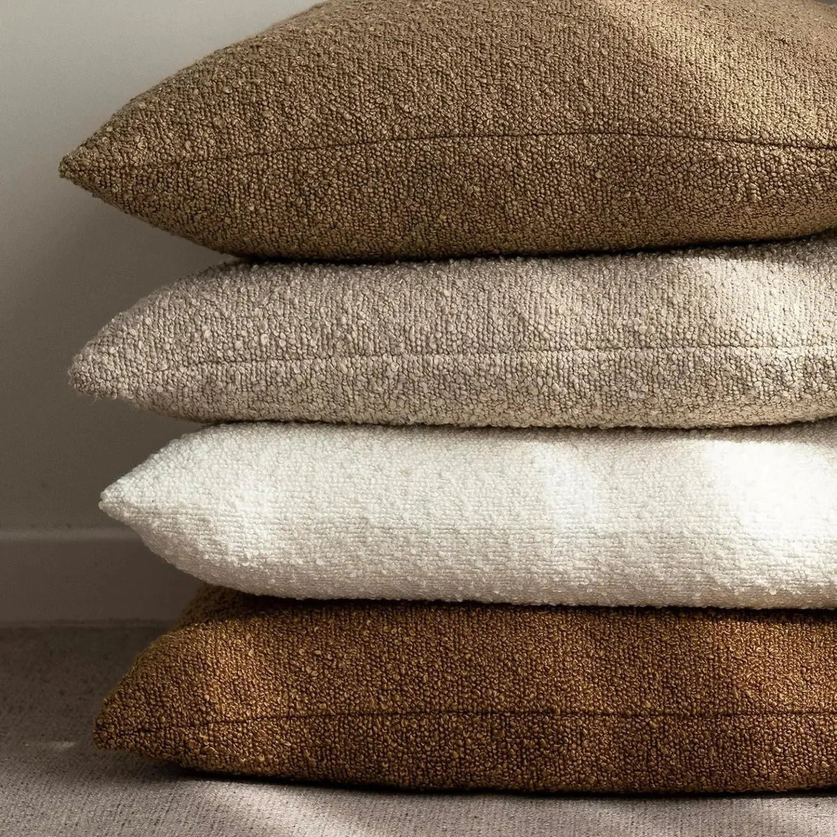 Boucle Cushion Cover Pinched Corner Back
