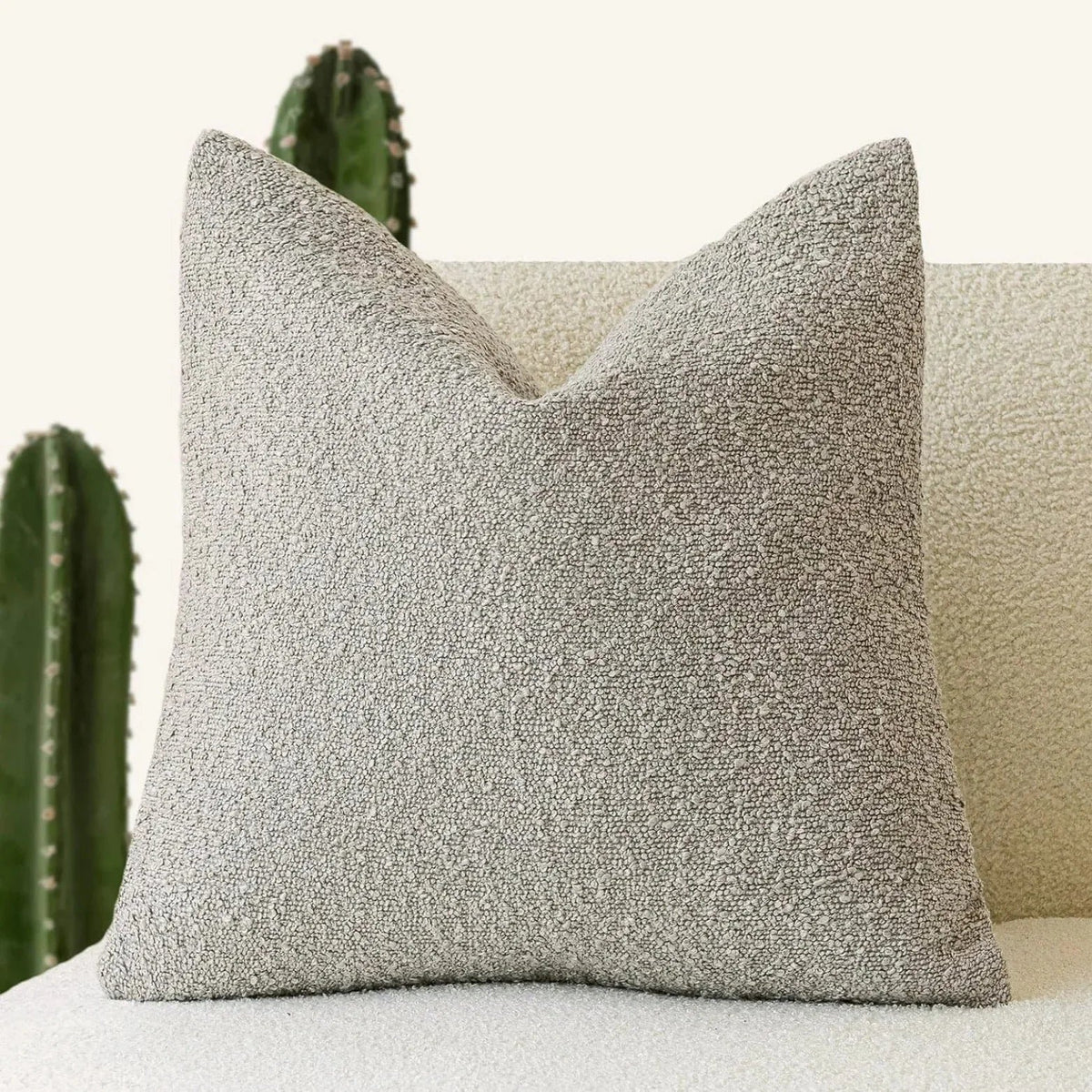 Boucle Cushion Cover Pinched Corner Lifestyle