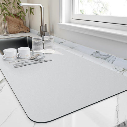 Diatomite Super Absorbent Dish Drying Mat Rounded Back