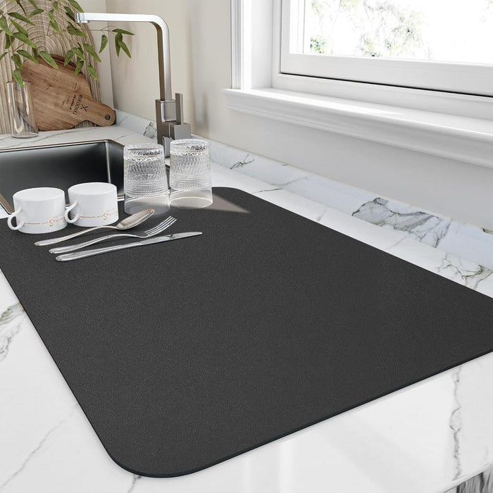 Diatomite Super Absorbent Dish Drying Mat Rounded Front