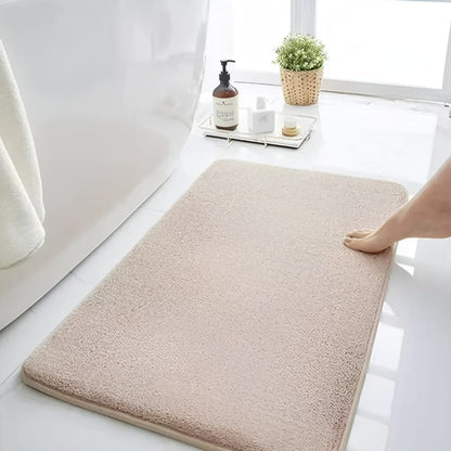 Elara Haus Bath Mat - Velvet Memory Foam Non Slip Bathroom Mats Back
