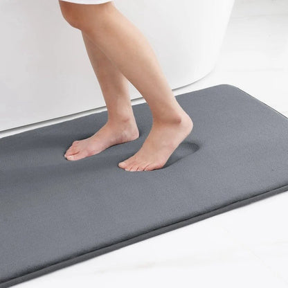 Elara Haus Bath Mat - Velvet Memory Foam Non Slip Bathroom Mats Detail
