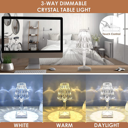 Diamond Pattern Table Lamp | Minimalist Desk Decor