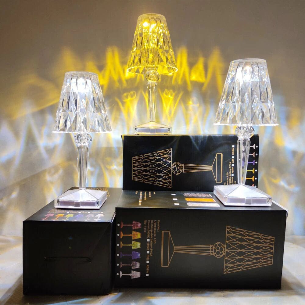 Diamond Pattern Table Lamp | Minimalist Desk Decor