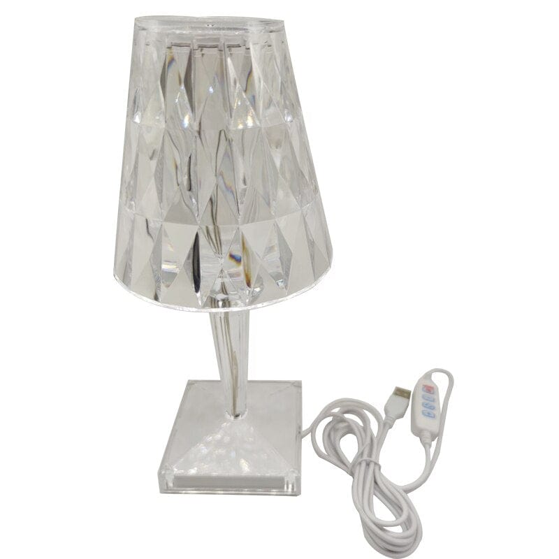 Diamond Pattern Table Lamp | Minimalist Desk Decor