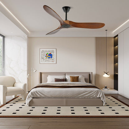 Leno Modern Walnut Wood Ceiling Fan with Remote View 16