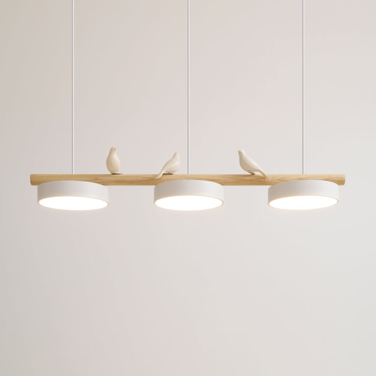 Metal Pendant Light Perched Birds LED View 11