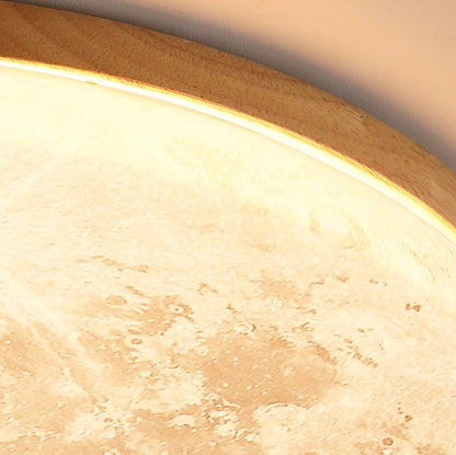 Minimalist Acrylic LED Flush Mount Ceiling Light Moon Round View 14