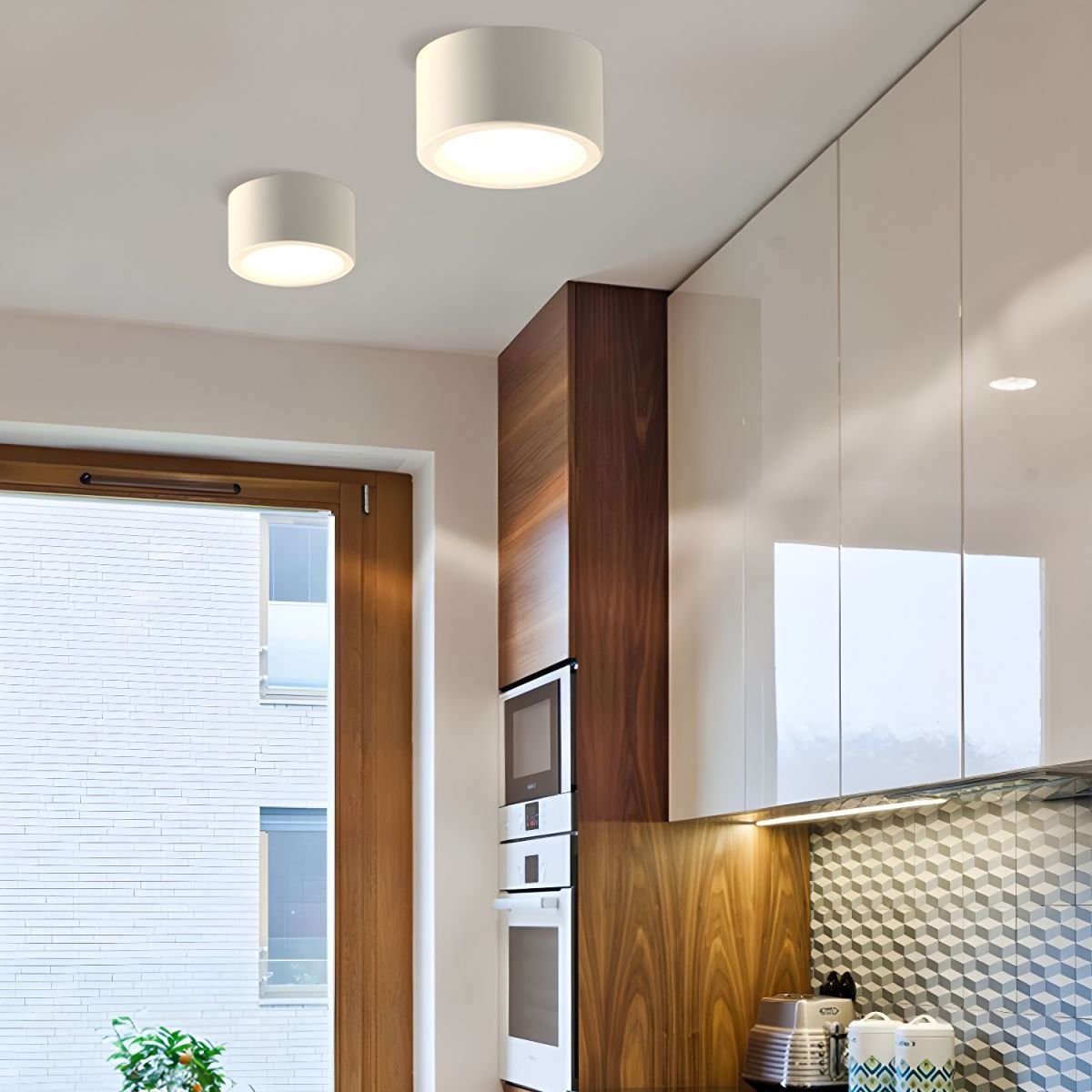 Minimalist Iron Surface Mounted LED Downlight Round Cylinder Full
