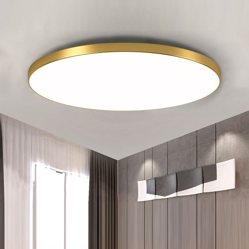 Minimalist Round LED Flush Mount Ceiling Light Slim Disc Back
