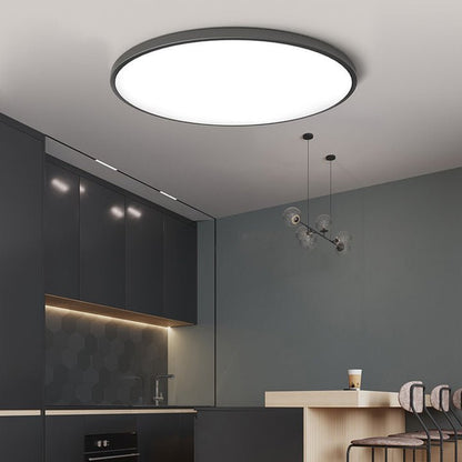 Minimalist Round LED Flush Mount Ceiling Light Slim Disc Lifestyle