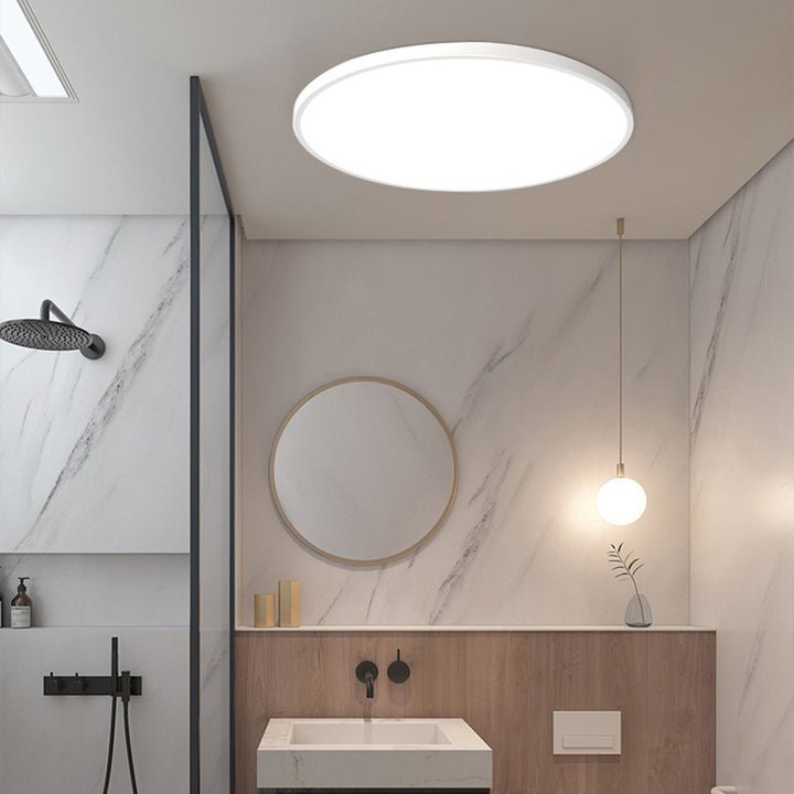 Minimalist Round LED Flush Mount Ceiling Light Slim Disc View 12