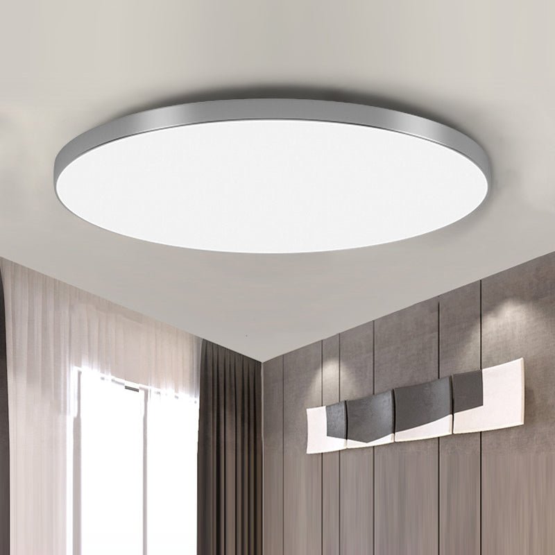 Minimalist Round LED Flush Mount Ceiling Light Slim Disc View 14