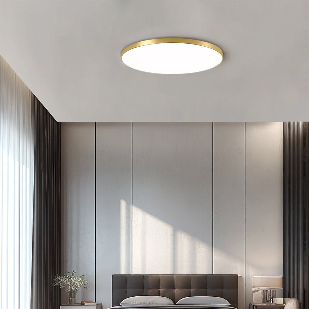 Minimalist Round LED Flush Mount Ceiling Light Slim Disc View 19