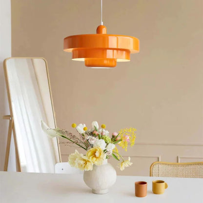 Modern Architectural Layered Pendant Light Concentric Rings Back
