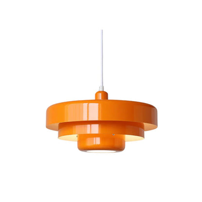Modern Architectural Layered Pendant Light Concentric Rings Detail